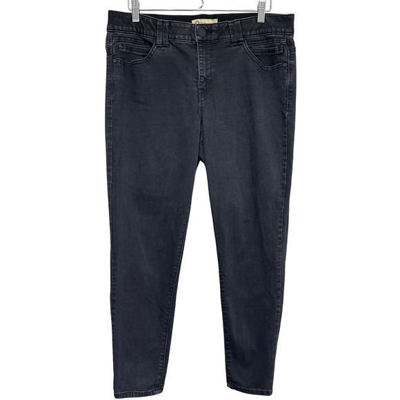 Democracy Denim - Democracy Womens Black Wash AB Solution Denim Jeans Size 14 Ankle Stretch Casual